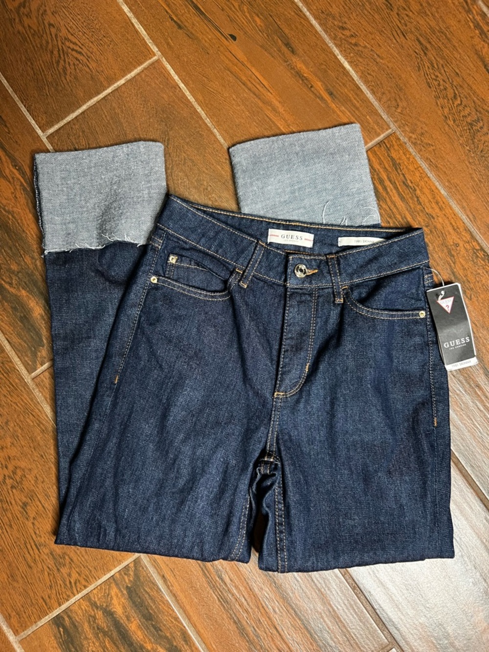 Guess 1981 Dark Wash Denim Skinny Jeans - Picture 2 of 5